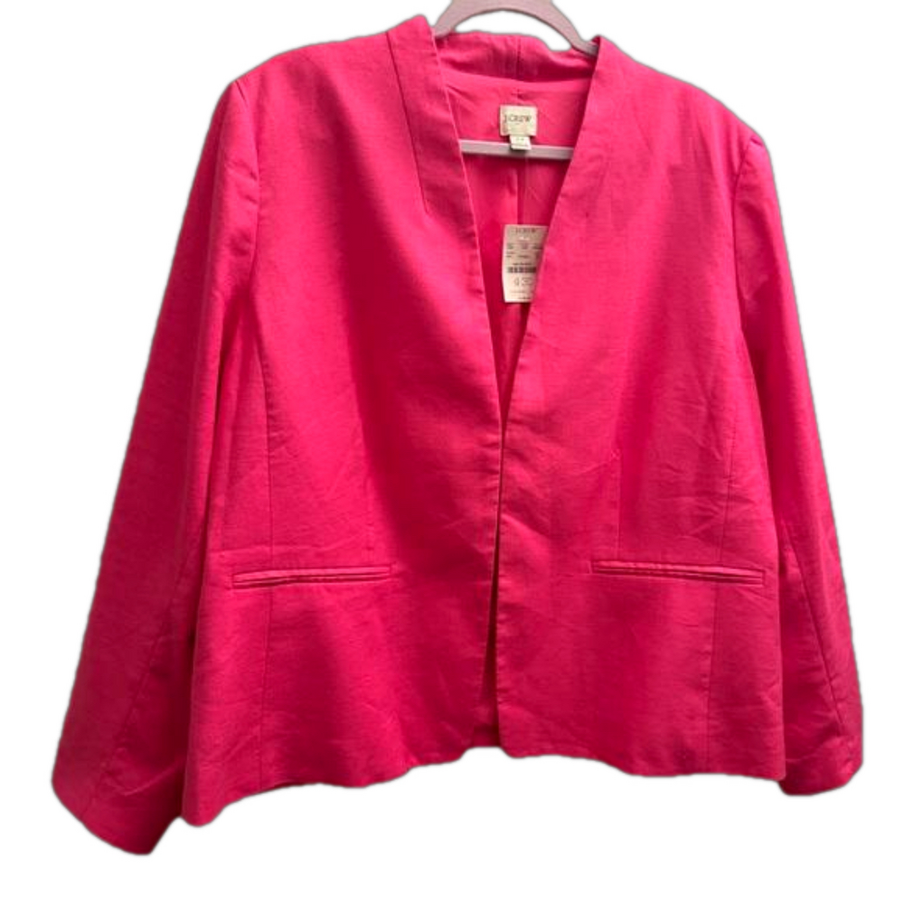 J. Crew Womens Open-Front Pink Blazer Jacket (No Tags)